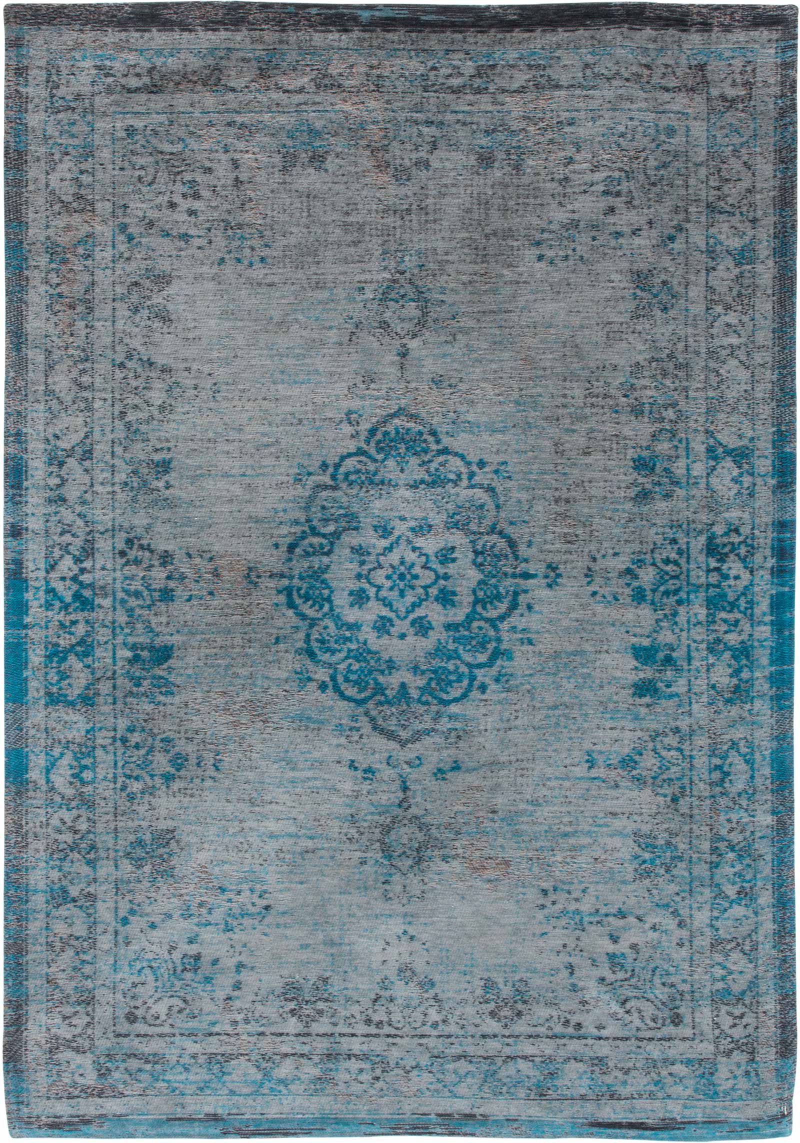 tapijt Louis De Poortere CS 8255 Fading World Medaillon Grey Turquoise