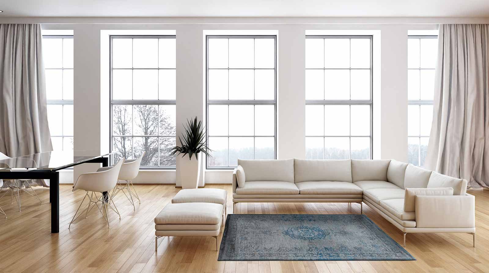 tapijt Louis De Poortere CS 8255 Fading World Medaillon Grey Turquoise interior