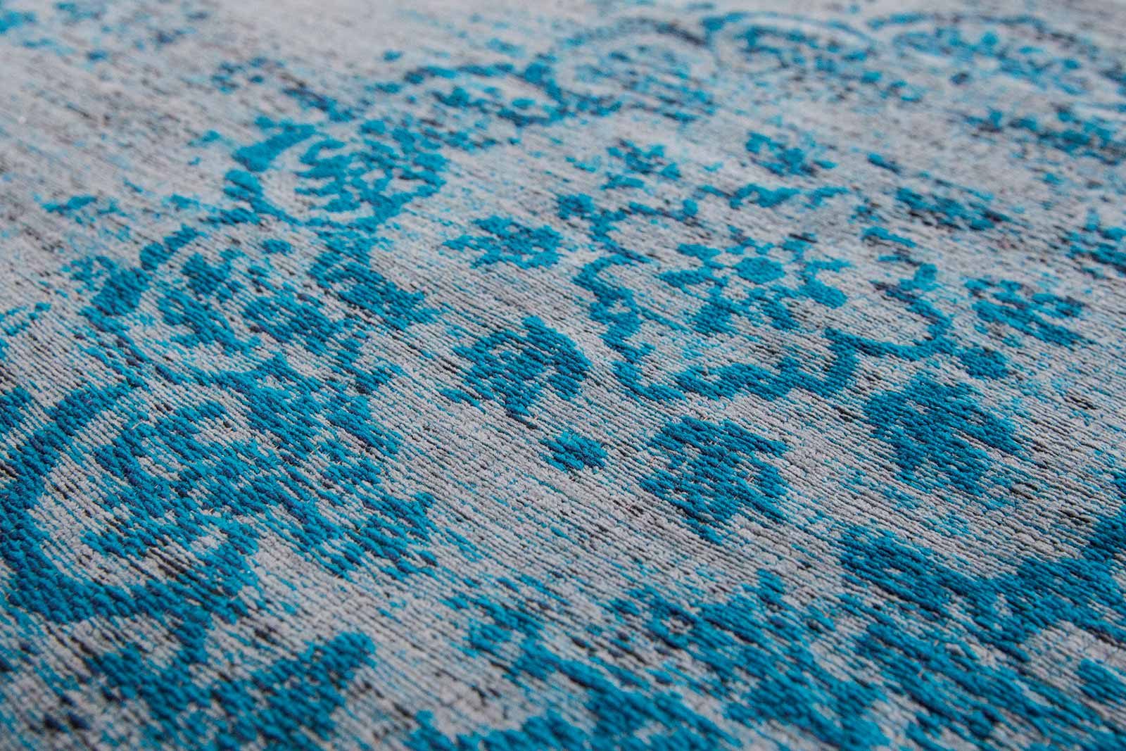 tapijt Louis De Poortere CS 8255 Fading World Medaillon Grey Turquoise zoom