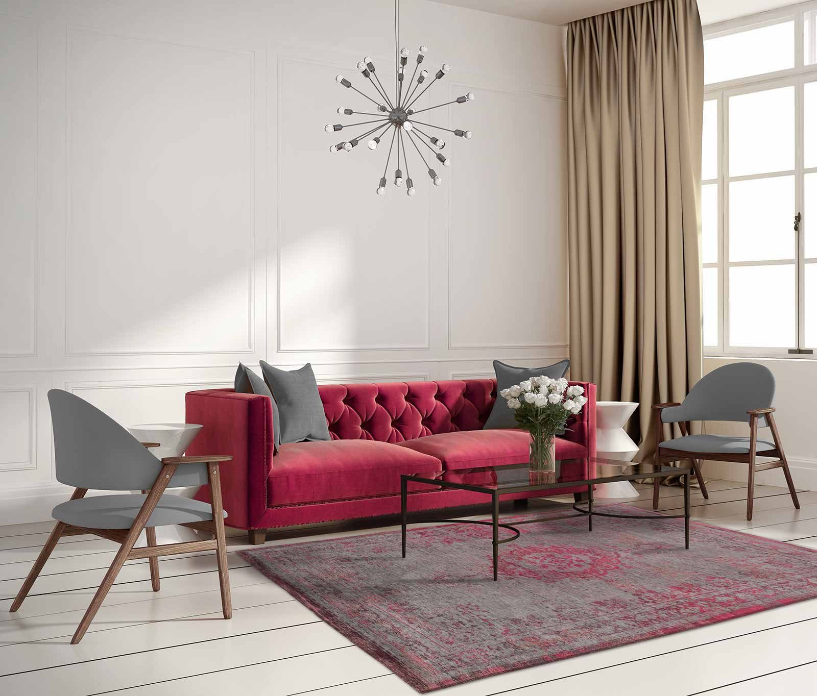 tapijt Louis De Poortere CS 8261 Fading World Medaillon Pink Flash interior 2