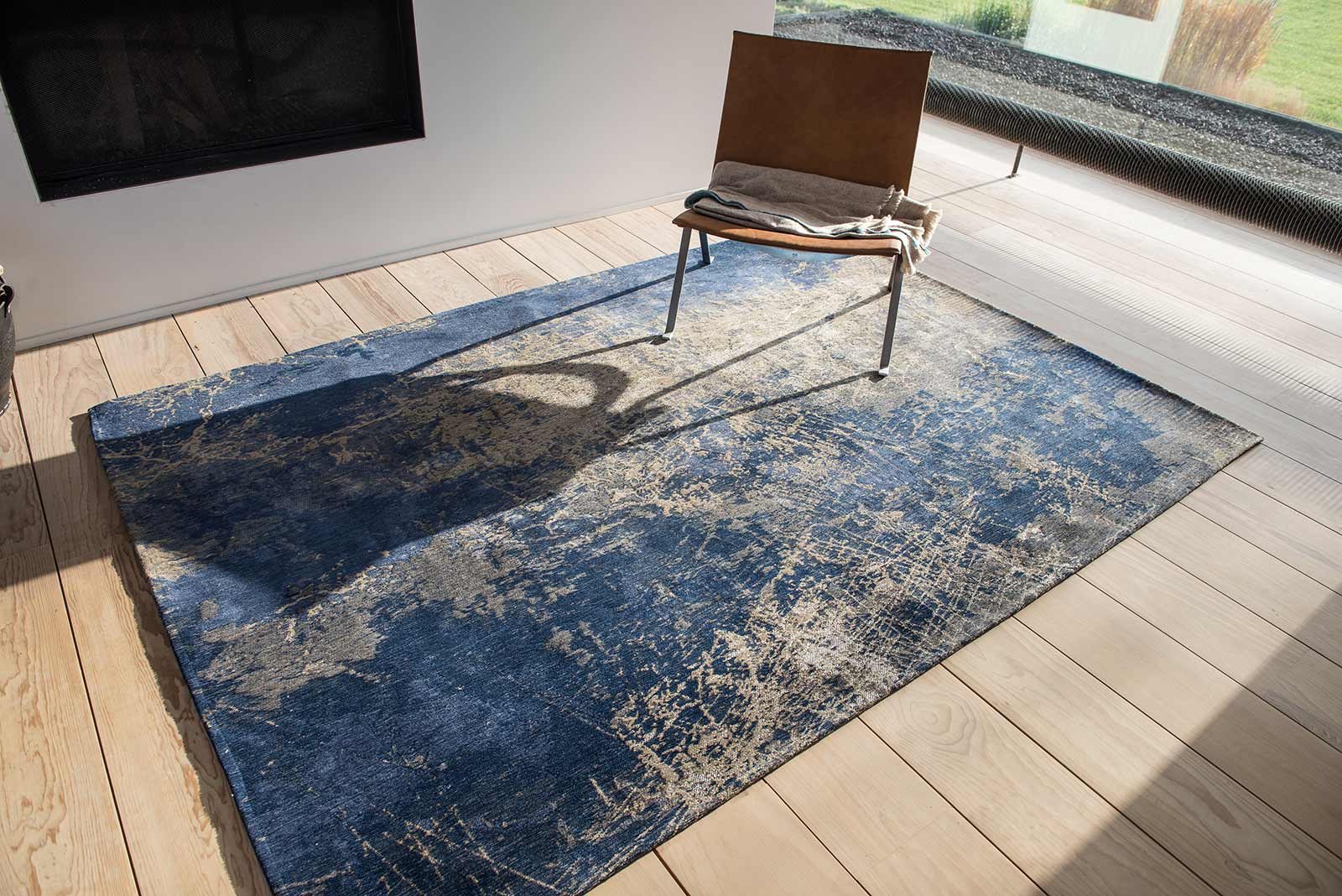 tapijt Louis De Poortere CS 8629 Mad Men Cracks Abyss Blue interior 2