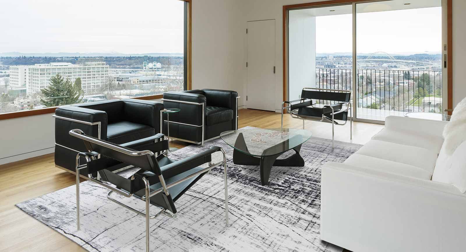 tapijt Louis De Poortere CS 8926 Mad Men Griff Metro Black and White interior