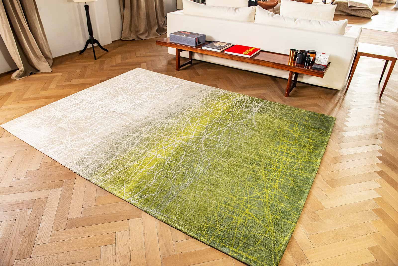 tapijt Louis De Poortere LX 8882 Mad Men Fahrenheit Central Park Green interior 2
